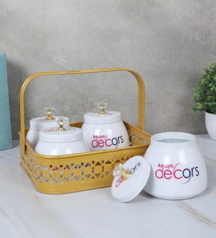 Customized Basket With Jar Set of 5