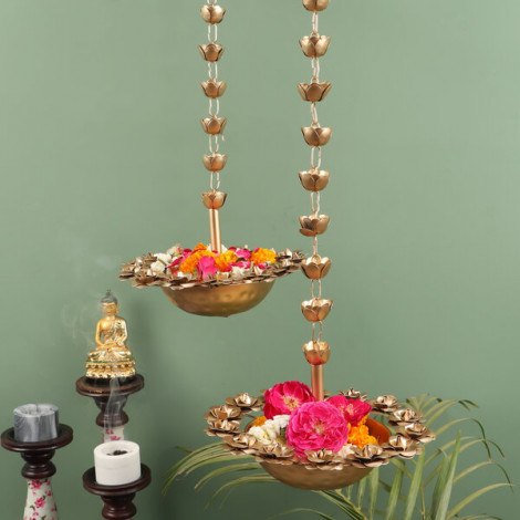 Hanging Rose Urli Set of 2