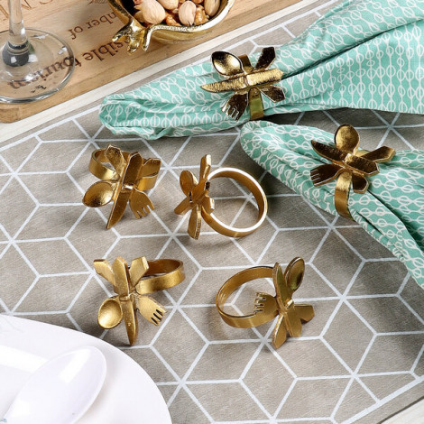 Fork-Knife-Spoon Napkin RIng Set of 6