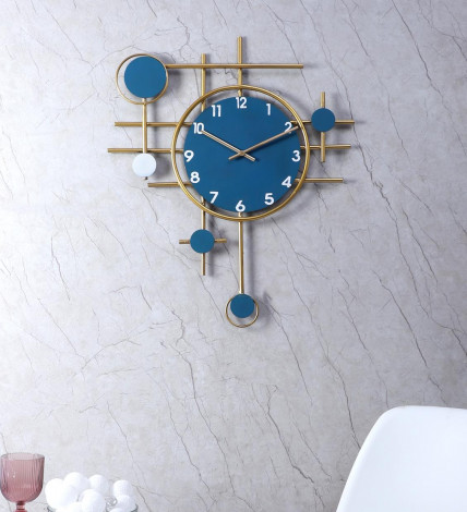 Green & Gold Double Pendulam Clock