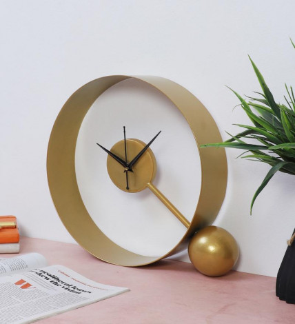 Gold Round Ball Table Clock