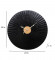 Black & Gold Hammered Wall Clock