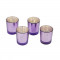 Purple Glass Votive Set of 4