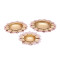 Hammered Baby Pink FLower Urli Set of 3