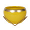 Apple Shape Metal Yellow & Gold Planter Set of 2