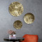 Gold Hammered Wall Decor Set of 3