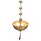 Hanging Gold Bowl Urli With Beads Set of 2