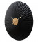 Black & Gold Hammered Wall Clock