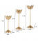 Gold Lotus Candle Holder Set of 3