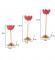 Pink Lotus Candle Holder Set of 3