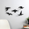 Black Aluminium Bird Set of 5