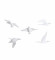 White  Aluminium Bird Set of 5