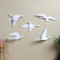 White  Aluminium Bird Set of 5