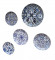 Blue & White Abstract Meena Wall Art Set of 5