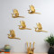 Flying Bird Aluminium Wall Decor Set of 5