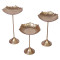 Gold Metal Detachbale Suflower Urli with Stand Set of 3