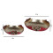 Red & Gold Hammered Rose Urli Set of 2
