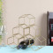 Triangle Gold Wine Rack for 6 Bottles