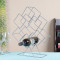 Rectangular Grey WIne Rack for 6 Bottles