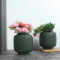Green  Textured Flower Pot Set of 2