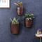 Copper & Black Hammered Wall Planter Set of 3
