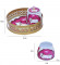 Pink & White Cow Round Basket With Jar Set of 3