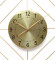 Hexagon Wire Wall CLock WIth Gold DIal