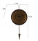Brown Textured Cone Clock
