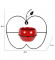 Wall Hanging Red Apple Planter Set of 2