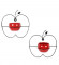 Wall Hanging Red Apple Planter Set of 2