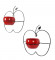 Wall Hanging Red Apple Planter Set of 2