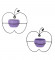Wall Hanging Purple Apple Planter Set of 2