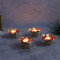 Elephant & Lotus Bowl Tealight Holder Set of 4