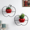 Wall Hanging Red Apple Planter Set of 2