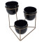 Triangle Stand Planter Gold & Black