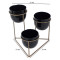 Triangle Stand Planter Gold & Black