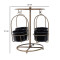 Detachable Revolving Merry Go Round Gold & Black Planter Stand