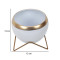 Apple Shape Metal White & Gold Planter Set of 2