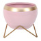 Apple Shape Metal Pink & Gold Planter Set of 2