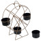 Revolving Wheel Gold & Black Planter Stand