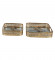 Square Gold Deer Tray Set of 2