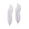 White & Gold Long Leaves Wall Decor Set of 2