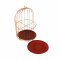 Two Layer Cage Ceramic Platter with Maroon Plates