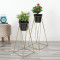 Big Pot Shape Black Planter with Wide Stand Set of 2