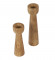 Mangowood Long Candle Stand Set of 2