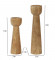 Mangowood Long Candle Stand Set of 2