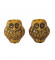 Aluminium Owl Tealight Holder Set of 2