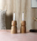 Mangowood Two Layer Candle Stand Set of 2