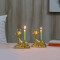 Aluminium Giraffe Candle Stand Set of 2