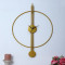 Ring & Stripe Clock Gold